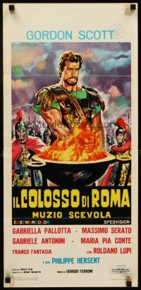 9t333 HERO OF ROME Italian locandina '64 different art of gladiator Gordon Scott by Renato Casaro!