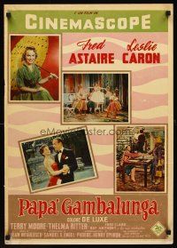 9t300 DADDY LONG LEGS Italian photobusta '55 wonderful images of Fred Astaire, pretty Leslie Caron!