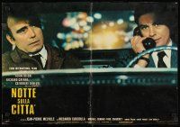 9t301 DIRTY MONEY Italian photobusta '72 Jean-Pierre Melville's Un Flic, close up of Alain Delon!