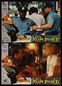 9t266 IT COULD HAPPEN TO YOU set of 5 Spanish posters '95 Nicolas Cage & sexy Bridget Fonda!