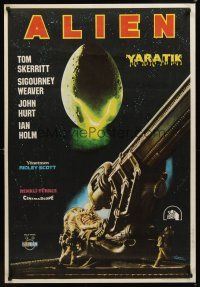 9t098 ALIEN Turkish '79 Ridley Scott sci-fi monster classic, cool different art by Omer!