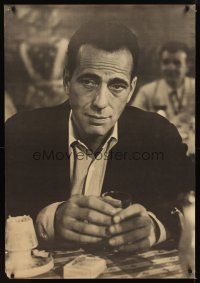 9w150 HUMPHREY BOGART commercial poster '66 cool image of Bogey seated with drink!