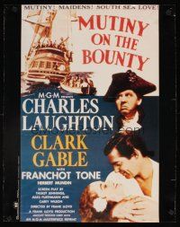9w302 MUTINY ON THE BOUNTY commercial poster '90s Clark Gable, Charles Laughton, sexy Movita!