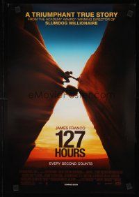 9w367 127 HOURS mini poster '10 Danny Boyle, James Franco, cool image of climber over rock!