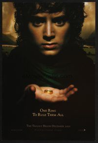 9w433 LORD OF THE RINGS: THE FELLOWSHIP OF THE RING teaser mini poster '01 J.R.R. Tolkien, Frodo!