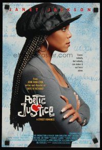 9w452 POETIC JUSTICE mini poster '93 Tupac Shakur, Regina King, cool profile of Janet Jackson!