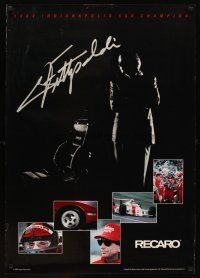 9w068 1989 INDIANAPOLIS 500 CHAMPION 26x37 advertising poster '89 Emerson Fittipaldi, Recaro seats!
