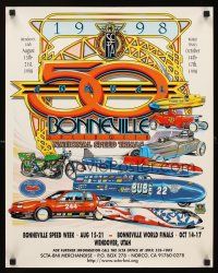 9w210 1998 BONNEVILLE SPEED WEEK NATIONAL SPEED TRIALS special 18x23 '98 cool art of cars!