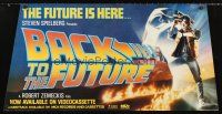 9w318 BACK TO THE FUTURE video special 18x36 '85 art of Michael J. Fox & Delorean by Drew Struzan!