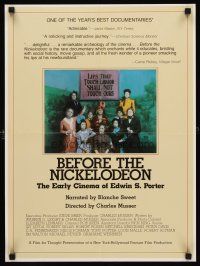 9w380 BEFORE THE NICKELODEON: THE CINEMA OF EDWIN S. PORTER special 17x23 '82 great image!