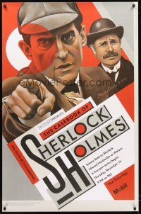 9w257 CASE-BOOK OF SHERLOCK HOLMES TV special 30x46 '91 art of Jeremy Brett, Edward Hardwicke!