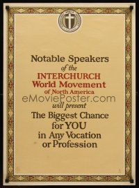 9w222 INTERCHURCH WORLD MOVEMENT OF NORTH AMERICA special 20x28 '10s early mega-church!