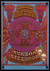 9w055 JUNIOR WELLS SONS OF CHAMPLIN SANTANA BLUES BAND concert poster '68 psychedelic art!