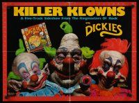 9w426 KILLER KLOWNS FROM OUTER SPACE music poster '88 Grant Cramer, Suzanne Snyder, Alien bozos!