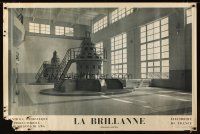9w574 LA BRILLANNE French travel poster '50s cool image of huge hydroelectric generators!