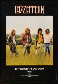 9w056 LED ZEPPELIN IN THROUGH THE OUT DOOR record promo poster '78 Page, Jones, Plant, & Bonham!