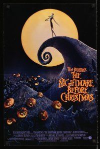 9w445 NIGHTMARE BEFORE CHRISTMAS special 18x27 '93 Tim Burton, Disney, great horror cartoon image!