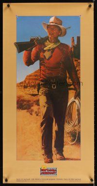 9w196 NOSTALGIA MERCHANT video special 20x40 '86 Rodriguez artwork of The Duke John Wayne!