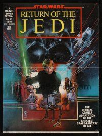 9w347 RETURN OF THE JEDI special 24x33 '83 George Lucas classic, cool comic book adaptation!