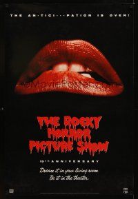 9w349 ROCKY HORROR PICTURE SHOW video special 26x38 R90 classic close up lips image!