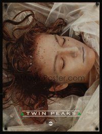 9w479 TWIN PEAKS TV special 18x24 '90 David Lynch mystery series, image of deceased Laura Palmer!