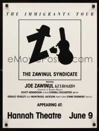 9w066 ZAWINUL SYNDICATE: THE IMMIGRANTS TOUR music concert poster '00s art of man w/violin case!
