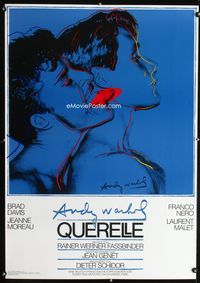 9w344 QUERELLE blue style German commercial poster '83 Fassbinder & Jean Genet, Andy Warhol art!