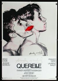 9w345 QUERELLE gray style German commercial poster '80s Fassbinder & Jean Genet, Andy Warhol art!
