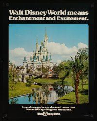 9w638 WALT DISNEY WORLD set of 14 travel posters '77 wonderful images of theme park & characters!