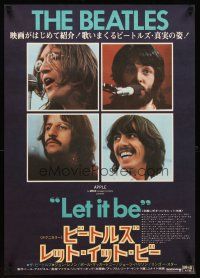 9x275 LET IT BE Japanese '70 Beatles, John Lennon, Paul McCartney, Ringo Starr, George Harrison!