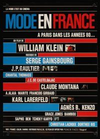 9x302 MODE IN FRANCE Japanese '85 Jean-Paul Gaultier, William Klein French fashion documentary!