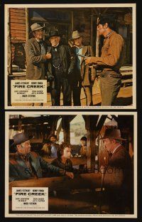 9y092 FIRECREEK 2 color English FOH LCs '68 James Stewart & Henry Fonda meet in the heat of it all!