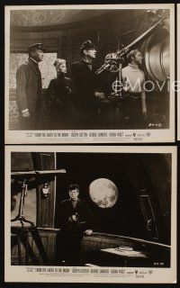 9y843 FROM THE EARTH TO THE MOON 3 8x10 stills '58 Joseph Cotten, George Sanders, Debra Paget