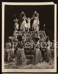 9y866 KING KONG 3 8x10 stills R38 Fay Wray tied to altar & with Robert Armstrong & Bruce Cabot!