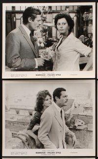 9y616 MARRIAGE ITALIAN STYLE 7 8x10 stills '65 de Sica, sexy Sophia Loren, Marcello Mastroianni