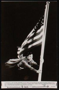 9y914 SUPERMAN II 3 7x9.75 stills '81 Christopher Reeve in costume with flag & Margot Kidder!