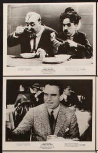 9y597 YESTERDAY & TODAY 8 8x10 stills '53 classic silent stars including Chaplin & Clara Bow!