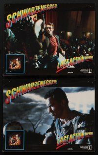 9y269 LAST ACTION HERO 8 color 8x10 stills '93 great images of tough Arnold Schwarzenegger!