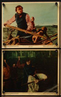 9y357 MOBY DICK 7 color 8x10 stills '56 John Huston, great image of Gregory Peck as Captain Ahab!