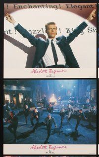 9y002 ABSOLUTE BEGINNERS 8 color English FOH LCs '86 David Bowie stars in the musical!