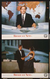 9y004 BROADCAST NEWS 8 color English FOH LCs '87 William Hurt, Holly Hunter & Albert Brooks!