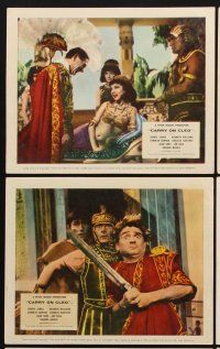 9y057 CARRY ON CLEO 6 color English FOH LCs '65 Sidney James, Kenneth Williams, sex on the Nile!