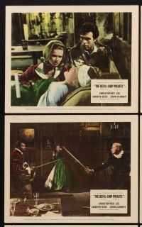 9y007 DEVIL-SHIP PIRATES 8 color English FOH LCs '64 Hammer, Christopher Lee, Andrew Kier!