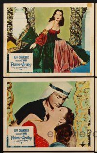 9y065 FLAME OF ARABY 5 color English FOH LCs '51 sexy Maureen O'Hara & Jeff Chandler!