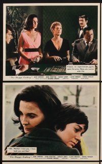 9y017 HAPPY ENDING 8 color English FOH LCs '70 Jean Simmons, John Forsythe, gambling scene!