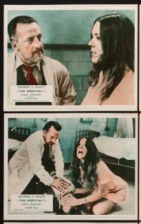 9y027 HOSPITAL 8 color English FOH LCs '71 George C. Scott, Paddy Chayefsky, Diana Rigg