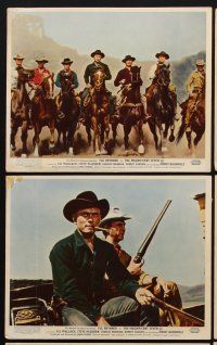 9y061 MAGNIFICENT SEVEN 6 color English FOH LCs '60 Yul Brynner, Charles Bronson, Steve McQueen