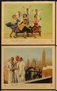 9y038 ON THE TOWN 8 color English FOH LCs '49 Gene Kelly, Frank Sinatra, sexy Ann Miller's legs!