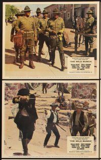9y063 WILD BUNCH 6 color English FOH LCs '69 William Holden, Ernest Borgnine, Sam Peckinpah classic