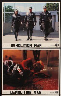 9y176 DEMOLITION MAN 8 8x10 mini LCs '93 Sylvester Stallone, Wesley Snipes, Sandra Bullock